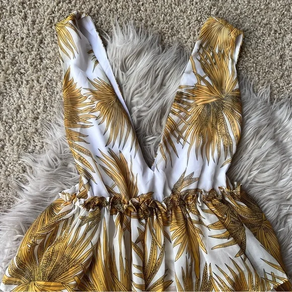 Shopbop yellow floral tiered ruffle midi dress - Picture 11 of 15